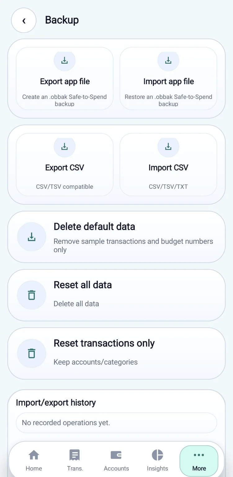لقطة شاشة من Safe-to-Spend 3